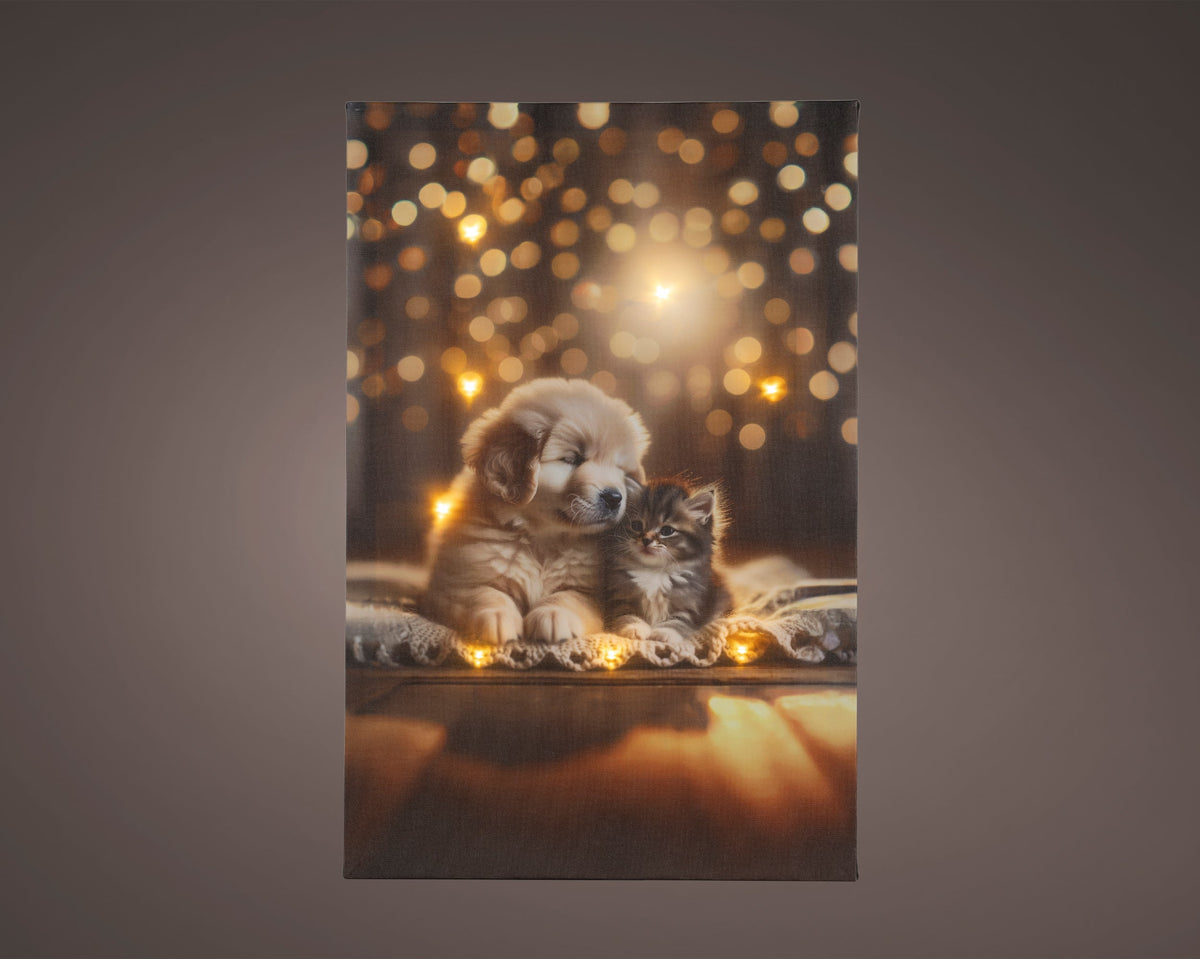 led canvas pvc steady binnen kleuren/warm wit l.1.5cm x w.38cm x h.58cm