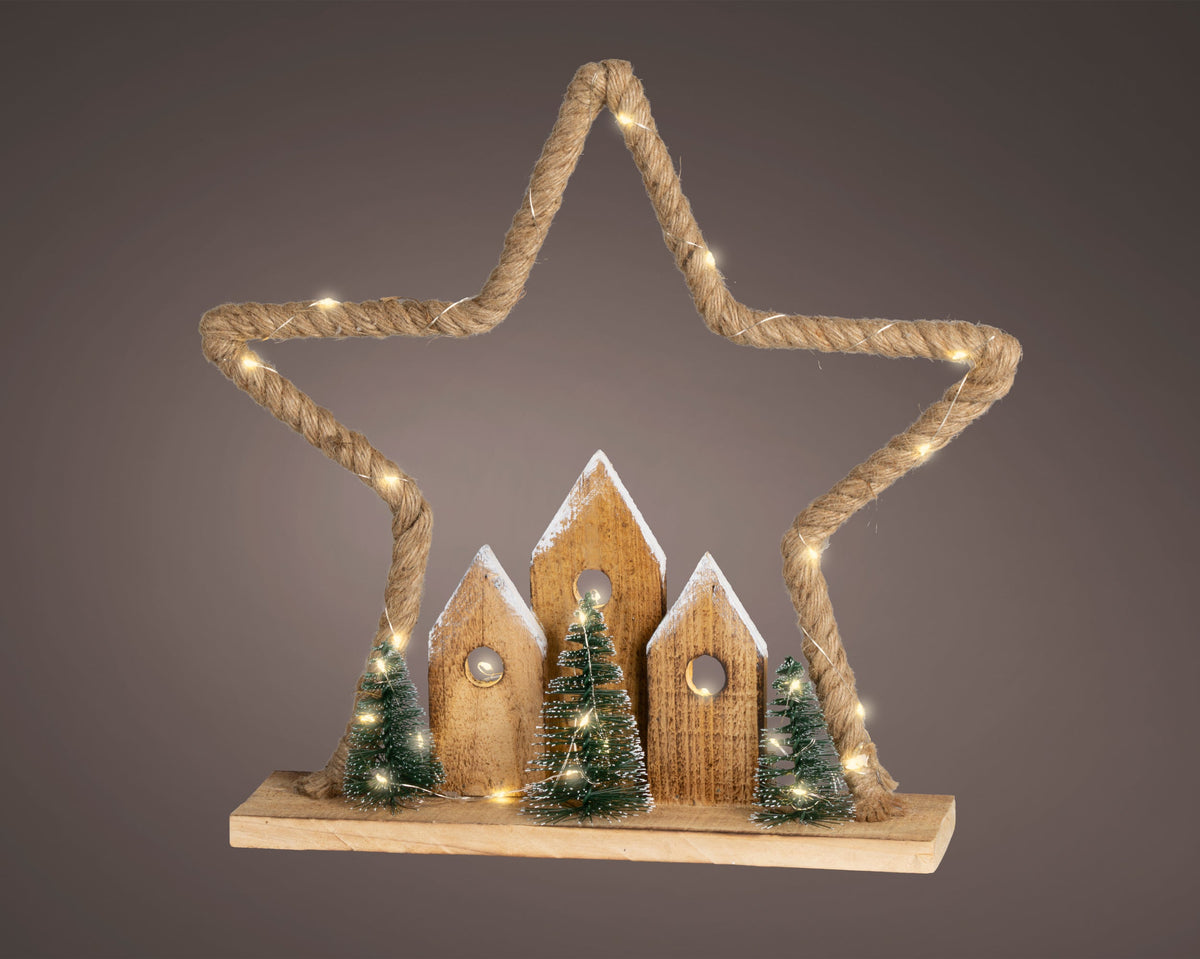micro led tafellamp jute steady binnen fsc mix 70% naturel/warm wit l.8cm x w.40cm x h.39cm
