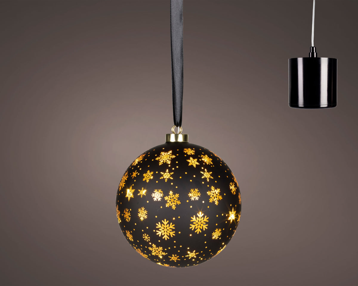 micro led bal steady binnen zwart/warm wit d.19cm
