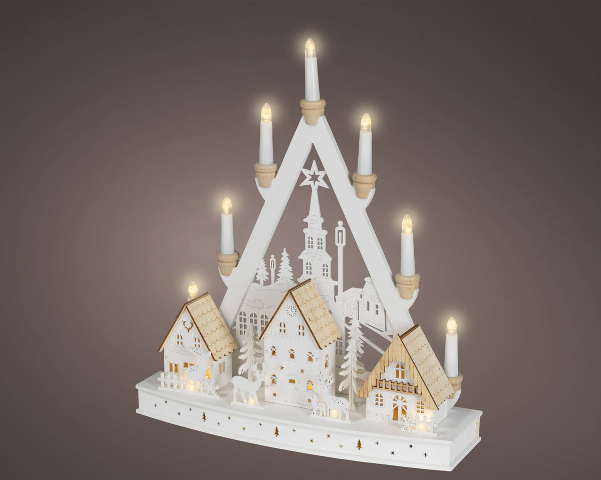led scenery triplex steady binnen fsc 100% naturel/warm wit l.13.5cm x w.44cm x h.49cm