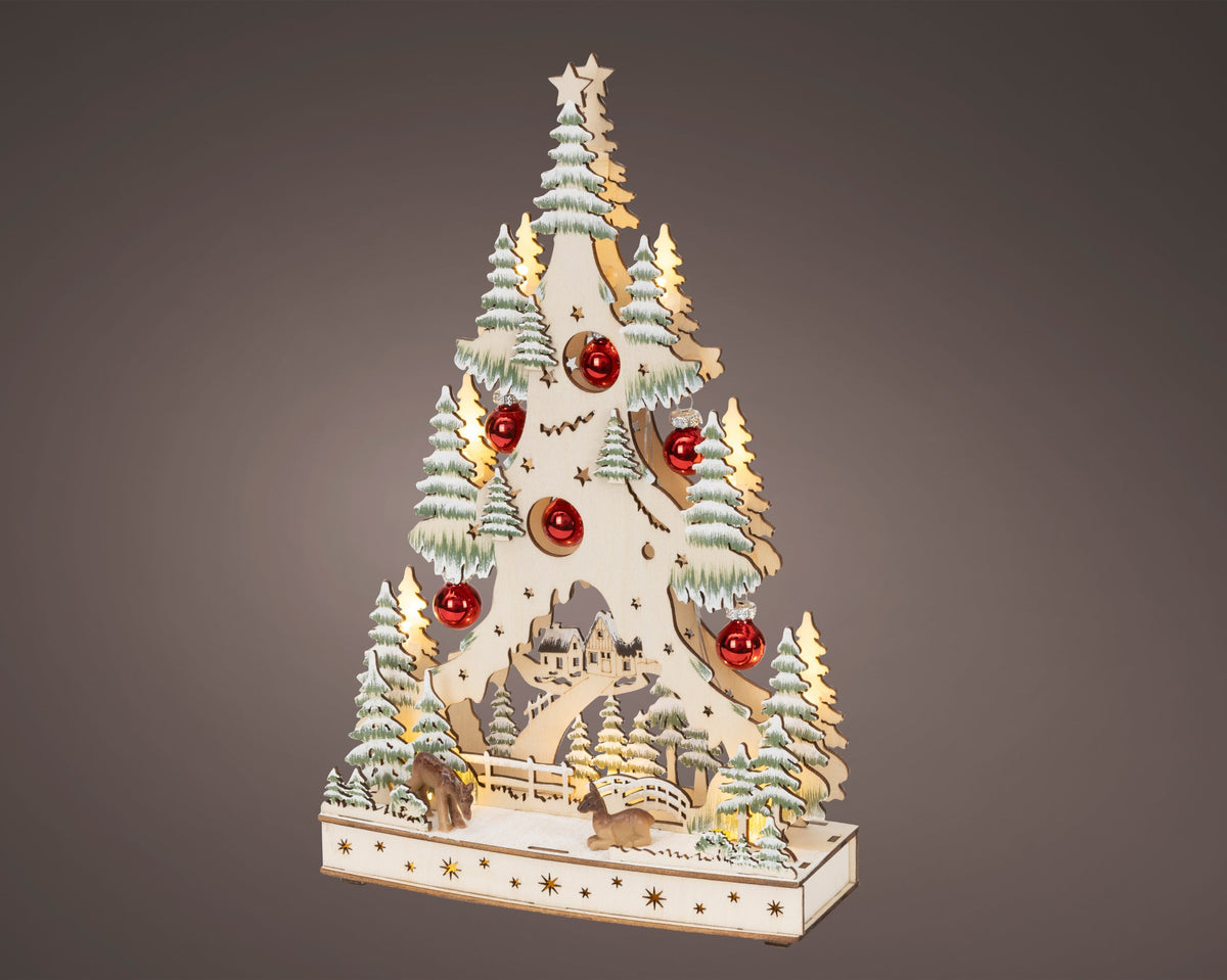led scenery triplex steady binnen kleuren/warm wit l.7.5cm x w.20.5cm x h.33.5cm