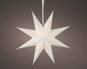 led ster papier steady binnen wit/warm wit d.58cm x l.19cm