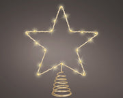 micro led piek metaal star steady binnen goud/klassiek warm l.5cm x w.22cm x h.27cm