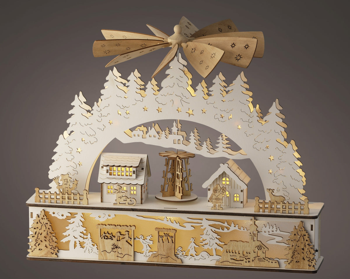 led scenery triplex steady binnen fsc 100% naturel/warm wit l.9cm x w.45cm x h.37.5cm