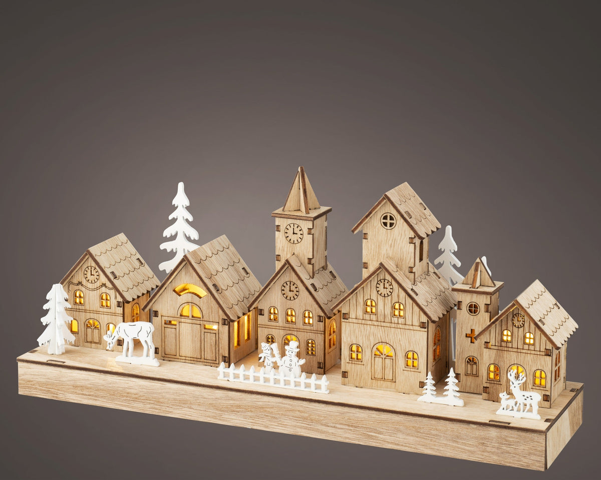 led scenery triplex steady binnen fsc 100% naturel/warm wit l.8cm x w.30cm x h.13.5cm