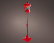 led sneeuw blower plastic lantern sneeuwval effect binnen rood/warm wit l.37.5cm w.37.5cm h.185cm