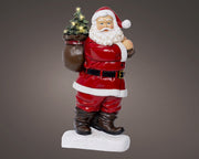 micro led kerstman polyresin steady binnen kleuren/warm wit l.9cm x w.17cm x h.30cm