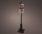 led sneeuw blower plastic lantern sneeuwval effect binnen antiek koper/koel wit l.40cm w.40cm h.180cm