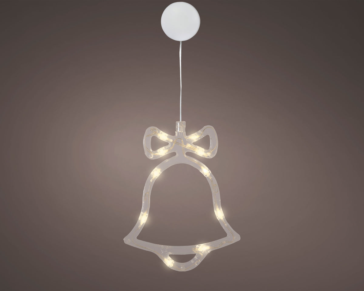 micro led raamverlichting plastic steady binnen transparant/warm wit l.1cm x w.13.5cm x h.17.5cm