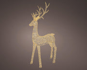 micro led rendier metaal flashing effect buiten goud/warm wit/klassiek warm l.110cm w.43cm h.270cm