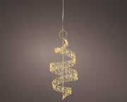 micro led spiraal metaal flashing effect buiten goud/warm wit/klassiek warm l.18cm w.18cm h.41cm