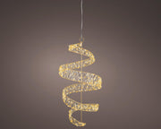 micro led spiraal metaal flashing effect buiten goud/warm wit/klassiek warm l.28cm w.28cm h.63cm