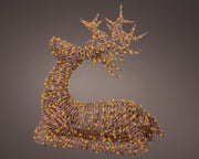 micro led rendier wicker steady buiten bruin/klassiek warm l.76cm w.33cm h.88cm