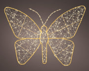 micro led vlinder metaal flashing effect buiten goud/warm wit/klassiek warm l.1cm w.98cm h.77cm