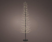 micro led boom ijzer 2 functie twinkel effect buiten zwart/warm wit d.90cm h.270cm