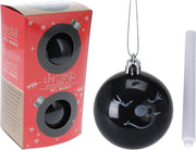 kerstbal zwart met pen set 2