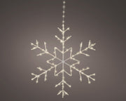 micro led frame light plastic snowflake 8 functie twinkel effect buiten transparant/warm wit l.0.7cm x w.60cm x h.53cm