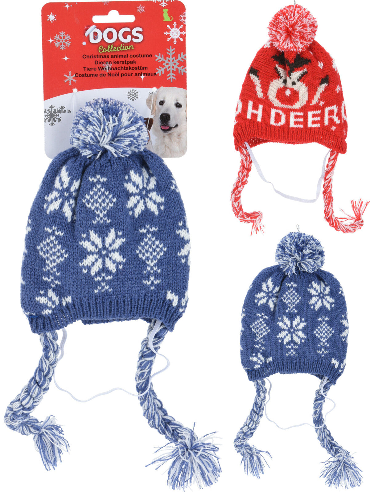 hondenkostuum xmas hoed 2ass kleuren