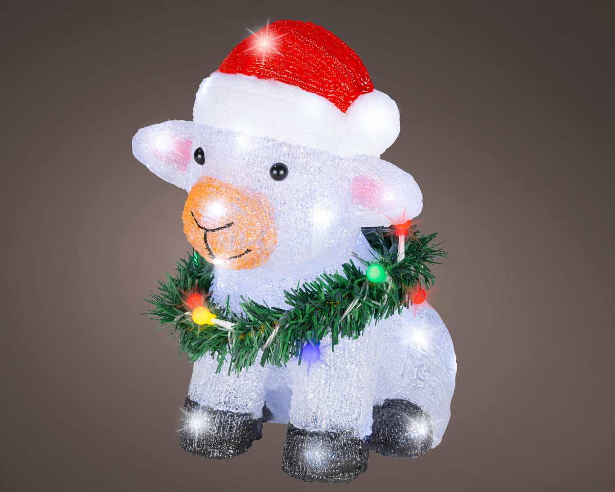 led schaap acryl flashing effect buiten l.21cm w.26cm h.30cm