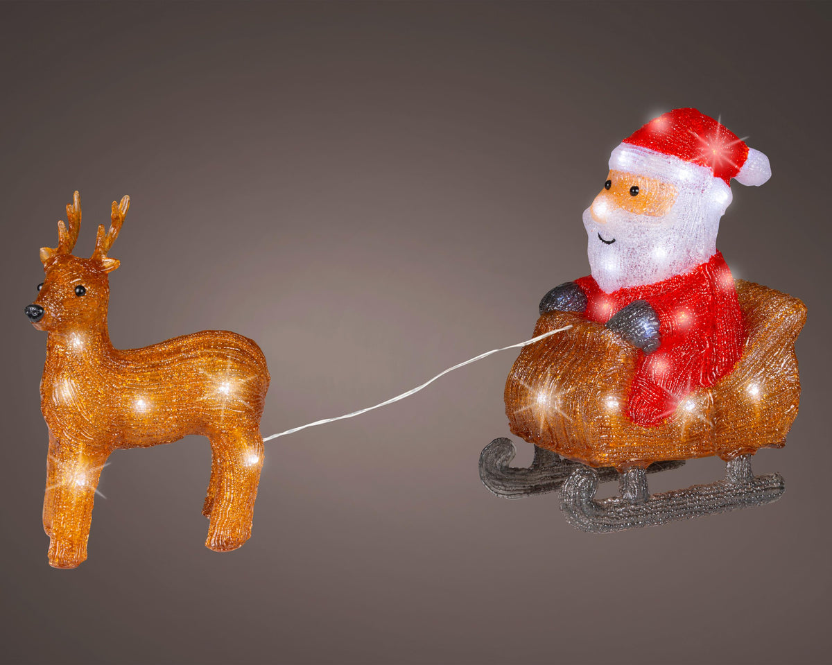 led kerstman acryl steady buiten l.15cm w.21cm h.30cm
