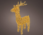 micro led rendier pet flashing effect buiten goud/klassiek warm goud/klassiek warm l.20cm w.57cm h.104cm