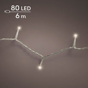led basic lights steady buiten transparant/warm wit 80 led l.600cm