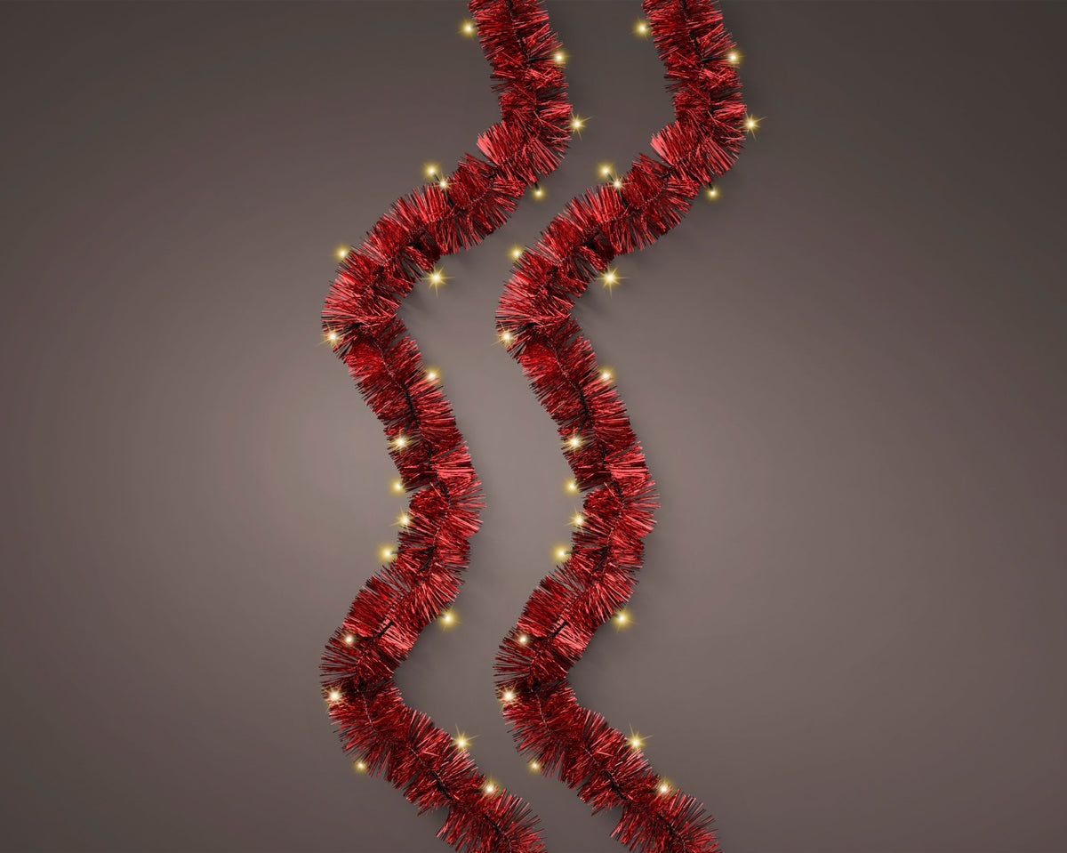 led slinger 8 functie twinkel effect buiten kerstrood l.295cm