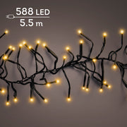 led cluster lights steady buiten zwart/klassiek warm 588 led l.550cm