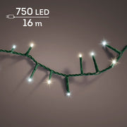 led compact lights 8 functie twinkel effect buiten groen/warm wit/koel wit 750 led l.1600cm