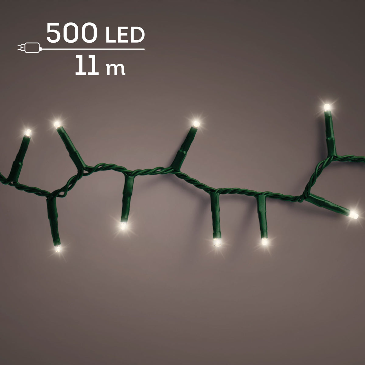 led compact lights steady buiten groen/warm wit 500 led l.1100cm