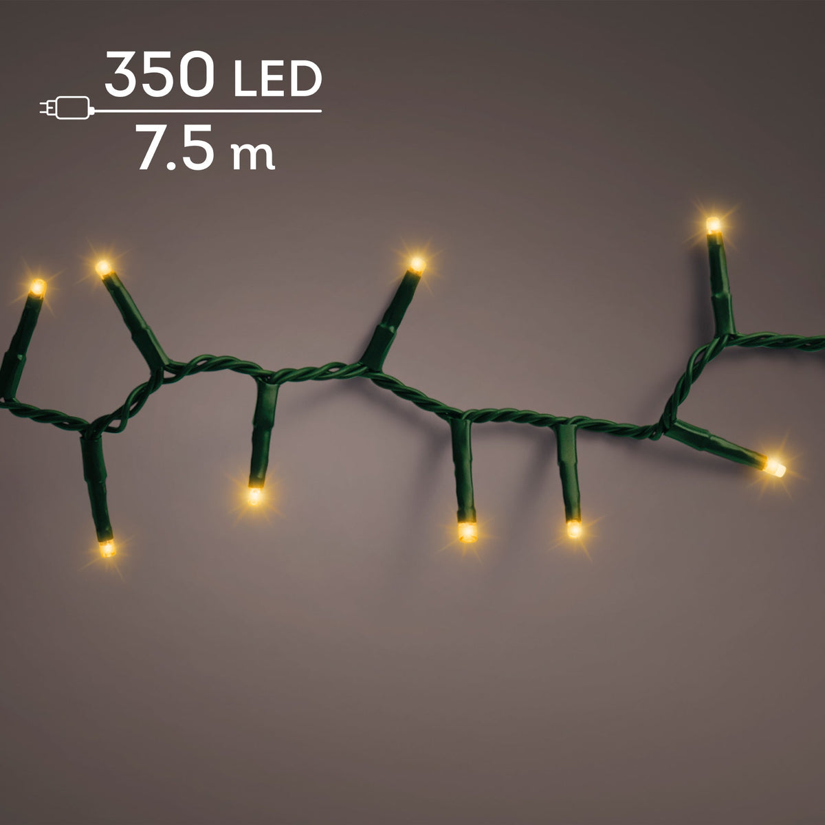 led compact lights steady buiten groen/klassiek warm 350 led l.750cm