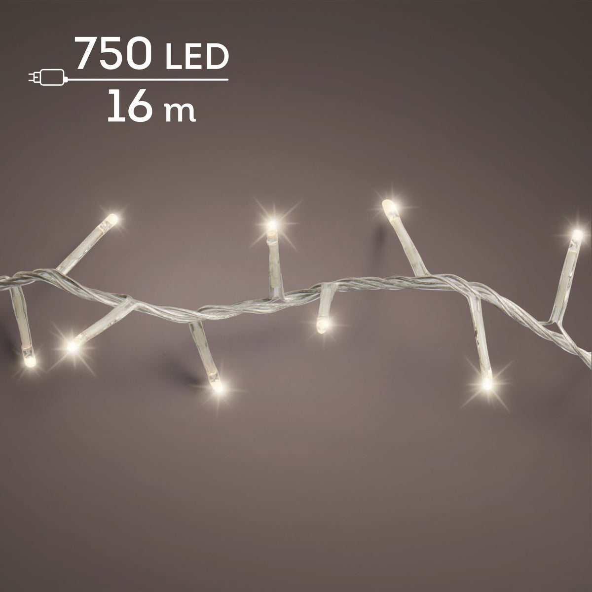 led compact lights 8 functie twinkel effect buiten transparant/warm wit 750 led l.1600cm