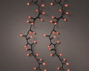 led cherry lights 8 functie twinkel effect buiten zwart/rood 350 led l.750cm