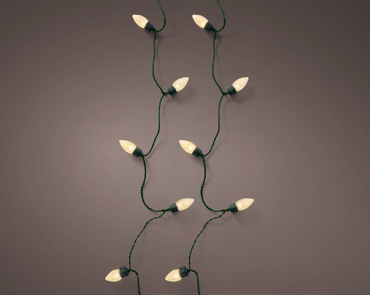 led vintage lights xl 8 functie twinkel effect buiten groen/soft gold 100 led d.2.5cm x l.1980cm