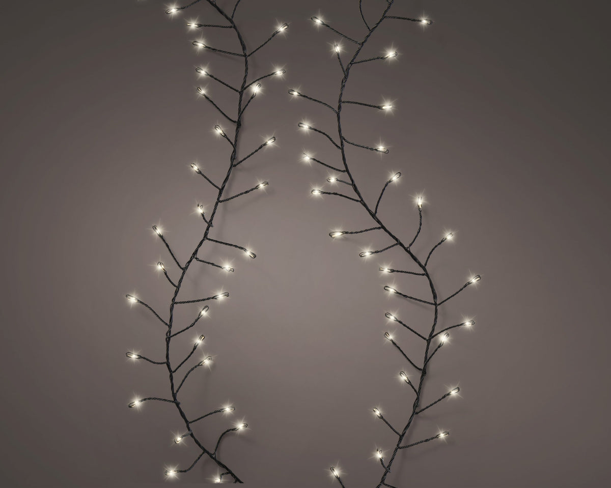 micro led compact lights 8 functie twinkel effect buiten zwart/warm wit 480 led l.600cm