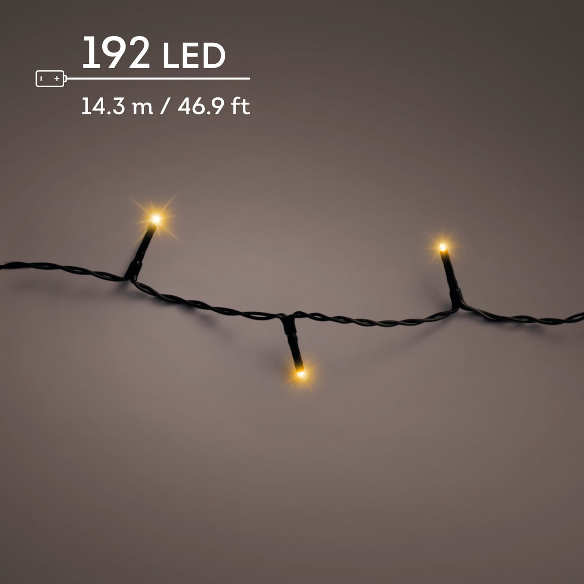 led durawise basic lights 8 functie twinkel effect bo buiten zwart/klassiek warm 192 led l.1430cm