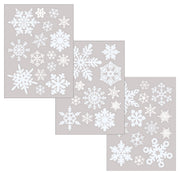 raamdecoratie sneeuwvlokken 34.5x28.5cm  wit 3 varianten