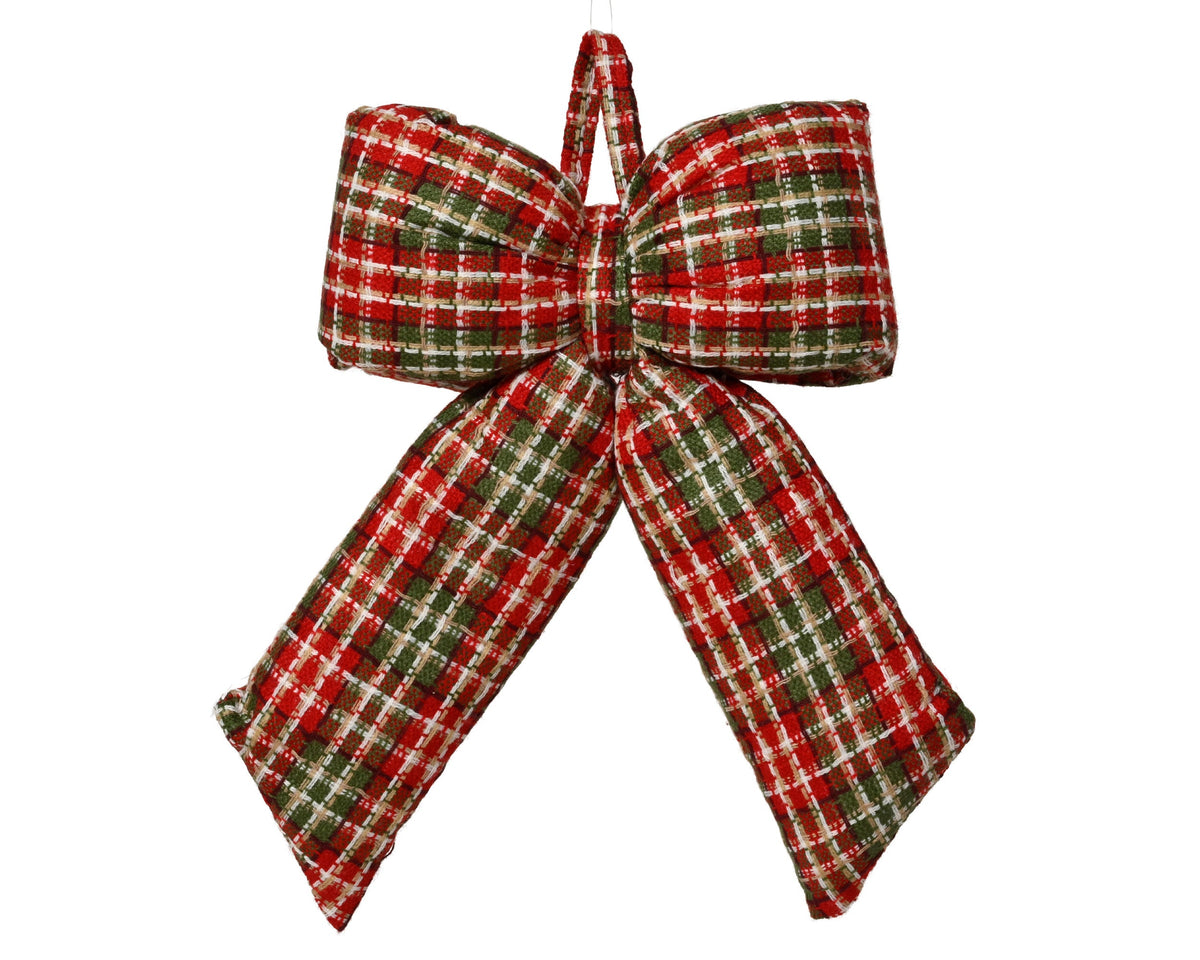 strik polyester groen/rood l.30cm x w.20cm x h.10cm