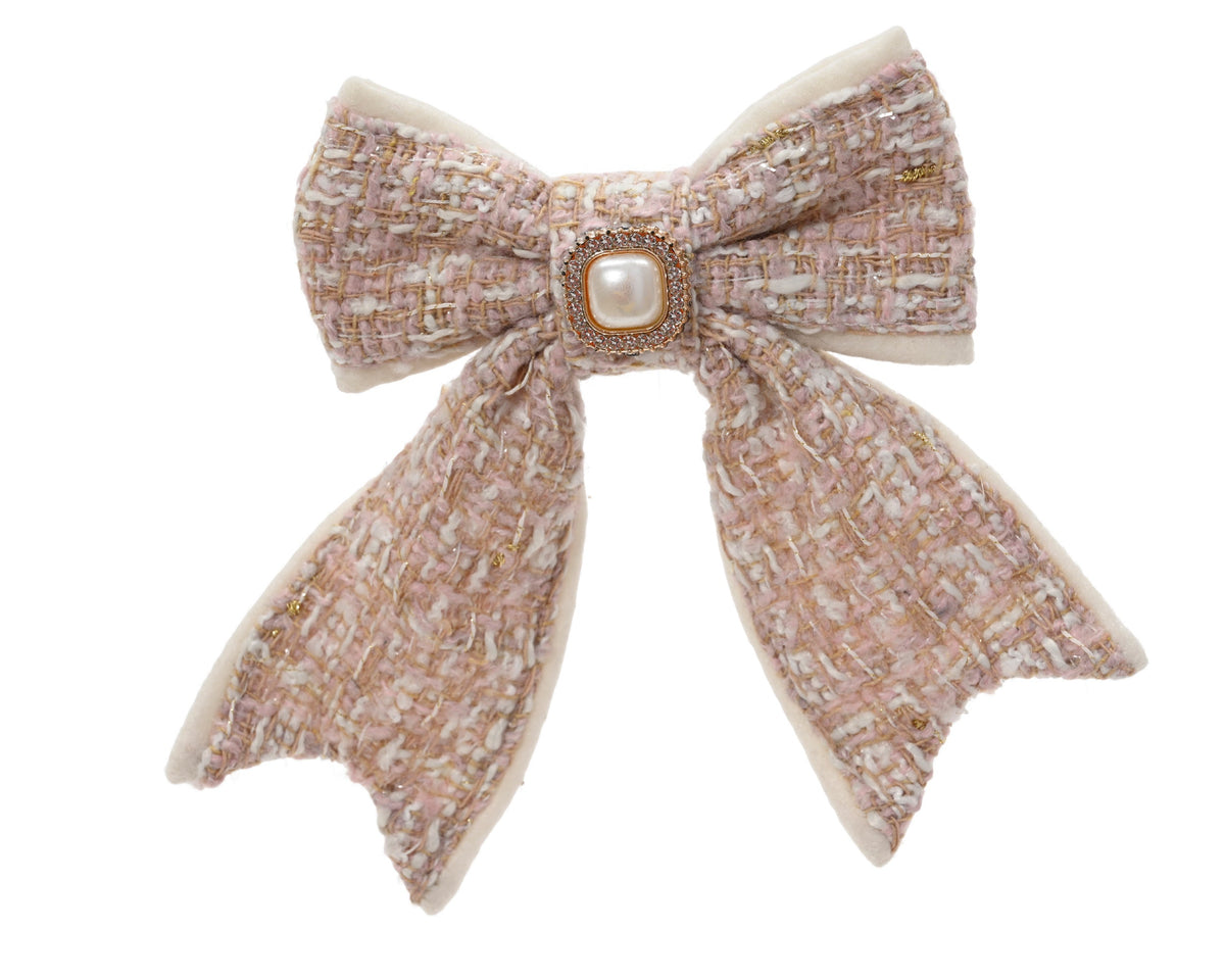 strik polyester on clip strass stone roze l.2.5cm x w.11cm x h.14cm