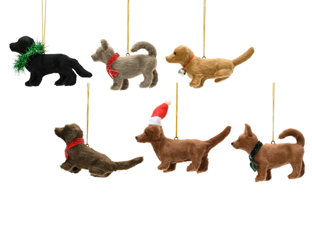 hond plastic red/gold hanger, golden hanger 6ass assortie l.11.5cm x w.3.5cm x h.6cm