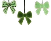 strik polystyreen transparent with glitter 3ass  donker groen l.9cm x w.0.5cm x h.8.3cm