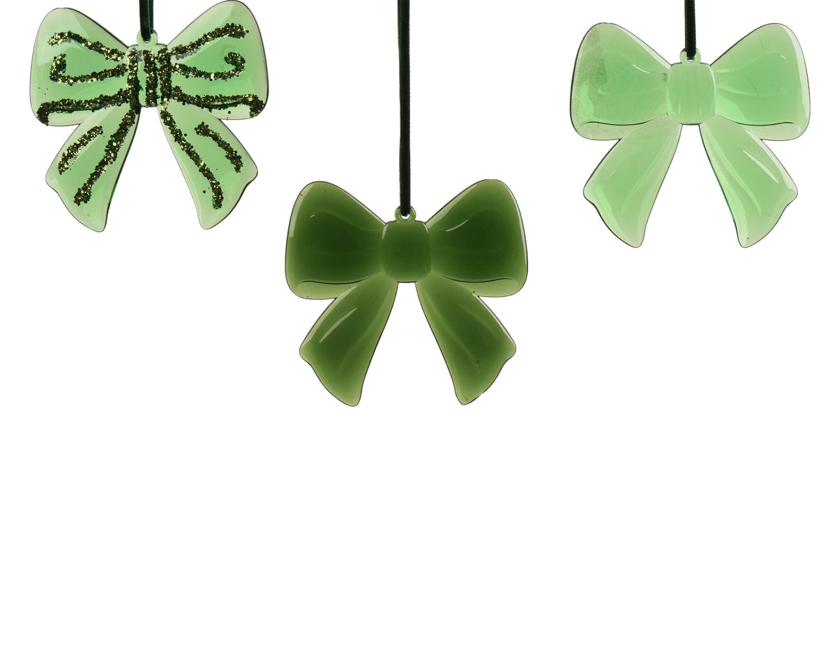 strik polystyreen transparent with glitter 3ass  donker groen l.9cm x w.0.5cm x h.8.3cm