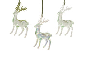 rendier polystyreen transparent with glitter 3ass licht groen l.8cm x w.4cm x h.14.5cm