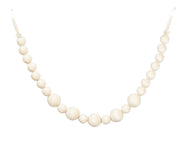 slinger polyester fluweel 5x 8cm balls, 18x 5.5cm balls creme d.8cm x h.150cm