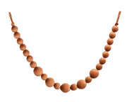 slinger polyester fluweel 5x 8cm balls, 18x 5.5cm balls brandy d.8cm x h.150cm