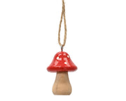 paddenstoel vurenhout rood/kleur(en) l.3.5cm x w.3.5cm x h.4.5cm