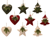 figuur polyester iron bell jute bow pe leaf 9ass assortie l.3.5cm x w.11cm x h.12.5cm
