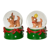 schudbol glas 2ass groen/kleur(en) d.6.5cm x h.8.5cm