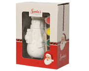 verfset gipskruid snowman in pet shrink, paint color: red , yellow, green, black mix wit l.5.9cm x w.5.9cm x h.12.7cm