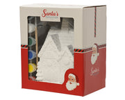 verfset gipskruid house - brush - 6x color paint?paint color: red - yellow- blue-green-white-black) mix wit l.11cm x w.15cm x h.9cm